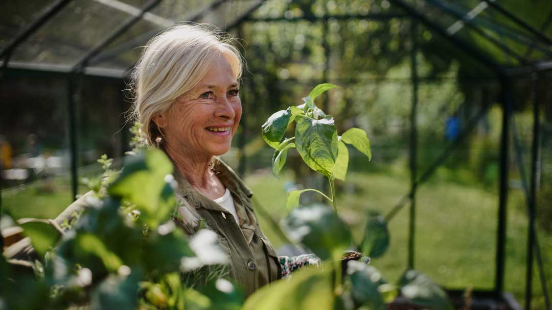 senior woman in her garden